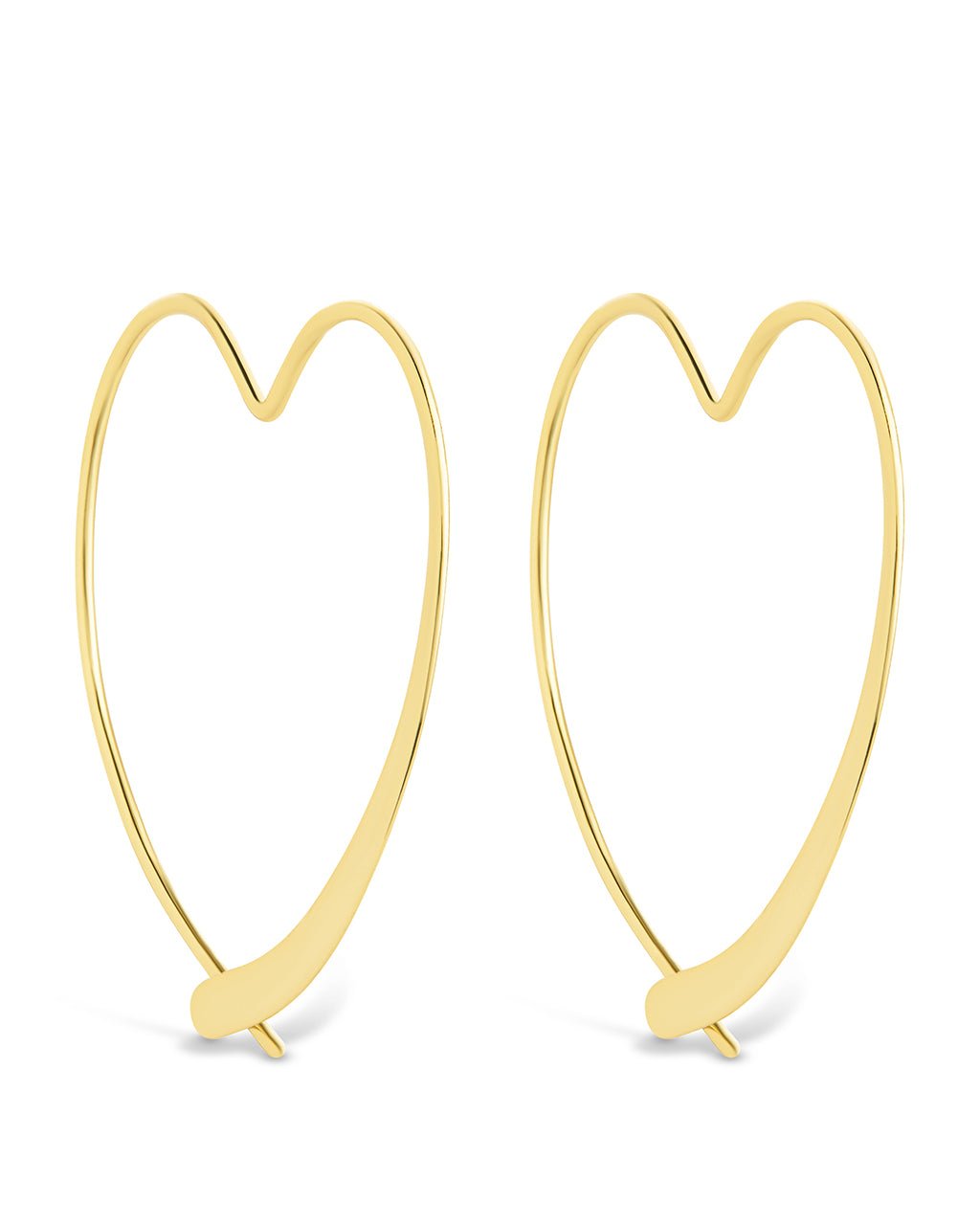 Rorie Heart Threader Hoops - Sterling Forever