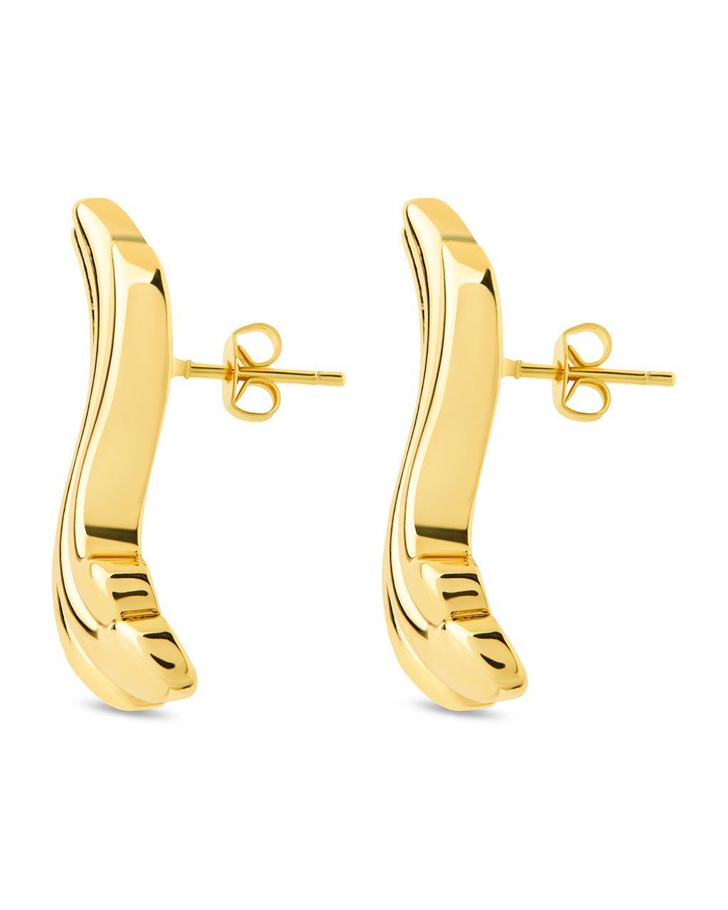 Sylvie Ripple Statement Studs - Sterling Forever