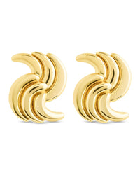 Leni Twist Statement Studs - Sterling Forever
