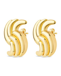 Leni Twist Statement Studs - Sterling Forever