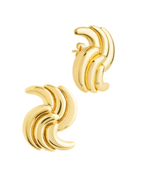 Leni Twist Statement Studs - Sterling Forever