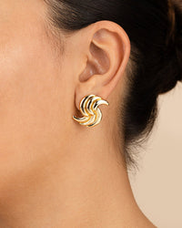 Leni Twist Statement Studs - Sterling Forever