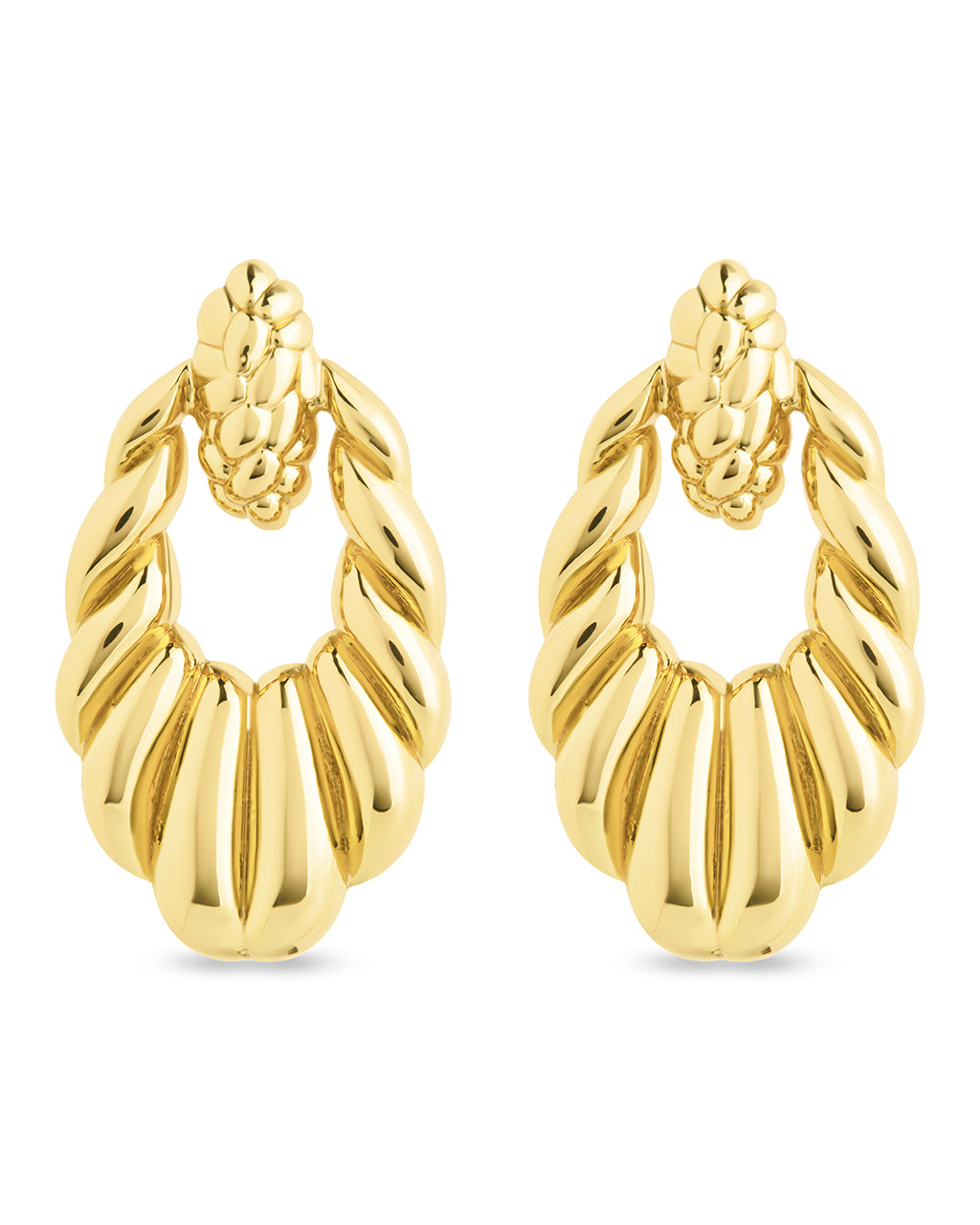 Enid Textured Door Knocker Stud Earrings – Sterling Forever