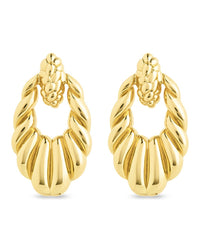Enid Textured Door Knocker Stud Earrings - Sterling Forever