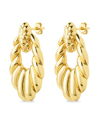 Enid Textured Door Knocker Stud Earrings - Sterling Forever