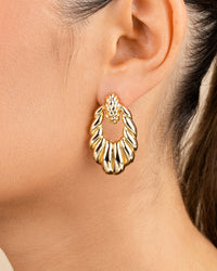 Enid Textured Door Knocker Stud Earrings - Sterling Forever