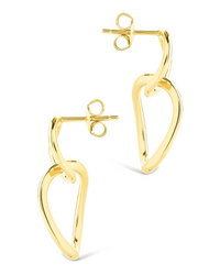 Cruz Double Link Drop Studs - Sterling Forever