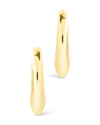 Colby Pointed Teardrop Hoops - Sterling Forever
