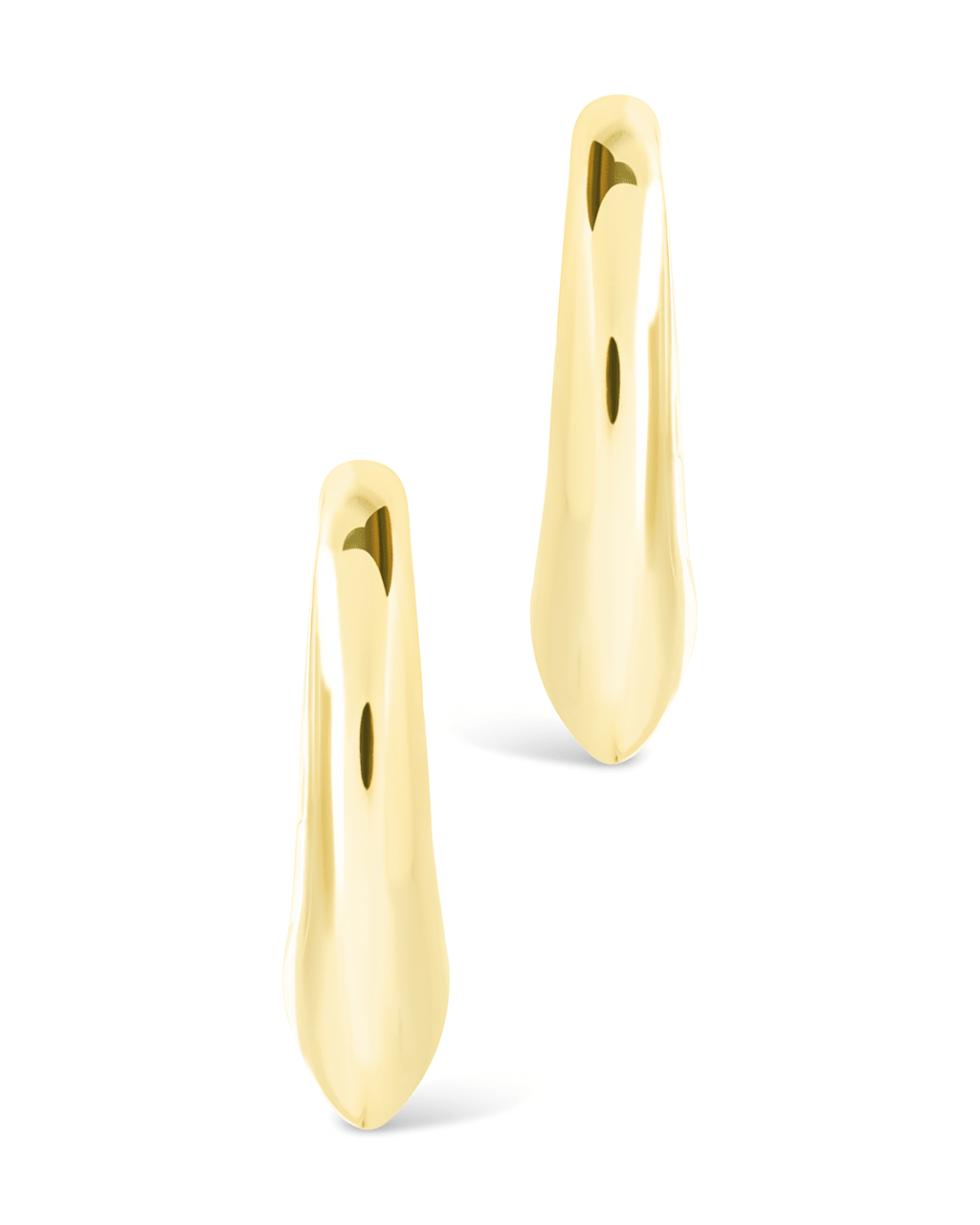 Colby Pointed Teardrop Hoops - Sterling Forever