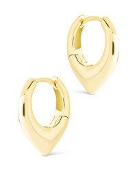 Colby Pointed Teardrop Hoops - Sterling Forever