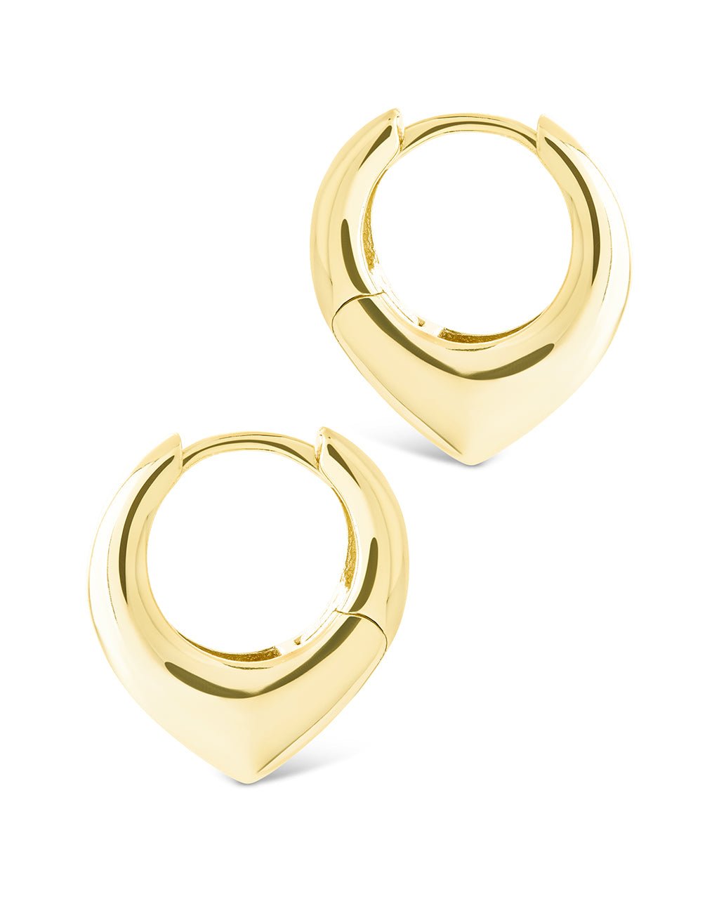 Colby Pointed Teardrop Hoops - Sterling Forever