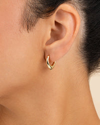Colby Pointed Teardrop Hoops - Sterling Forever