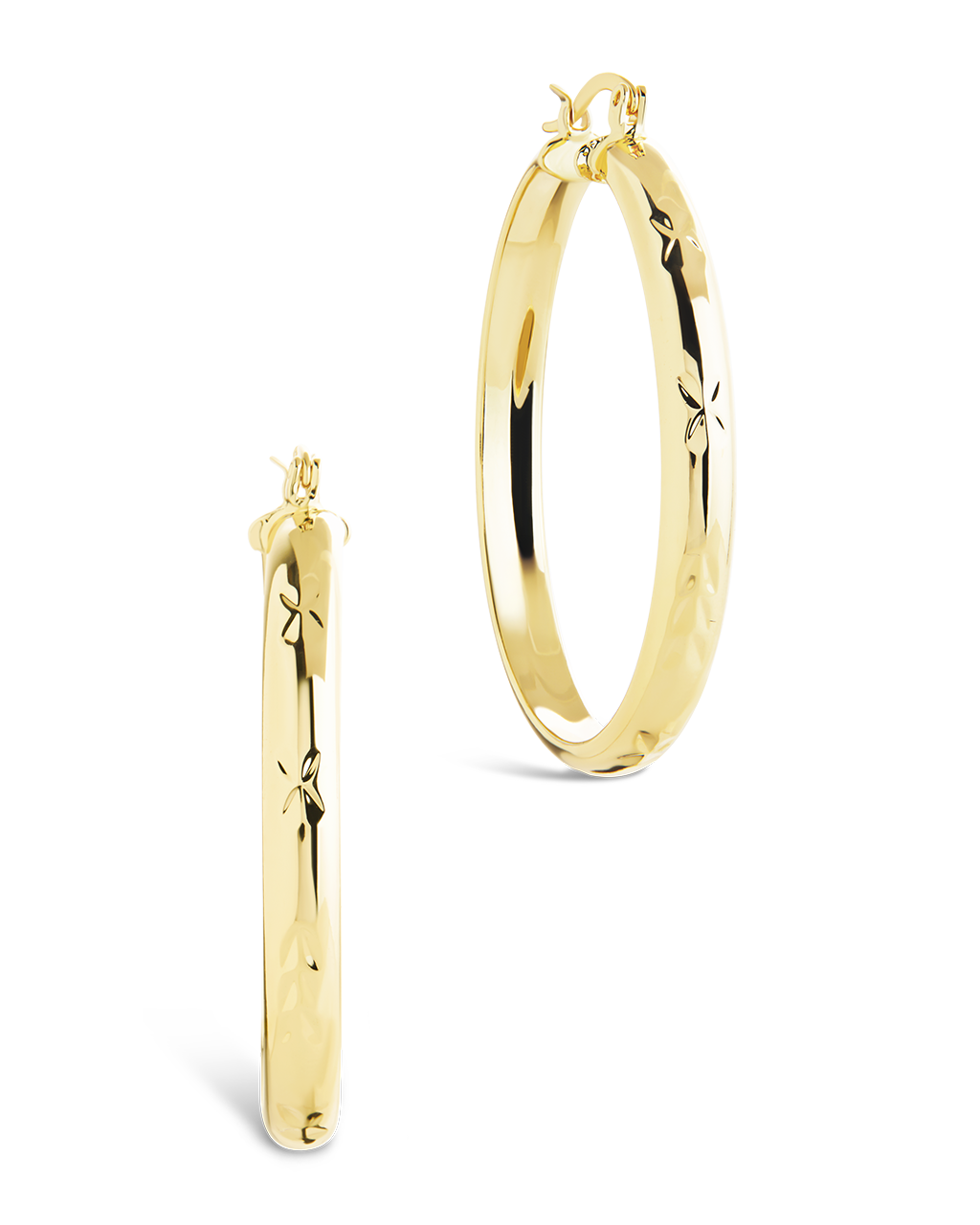 Tanner Polished Statement Hoop Earrings
