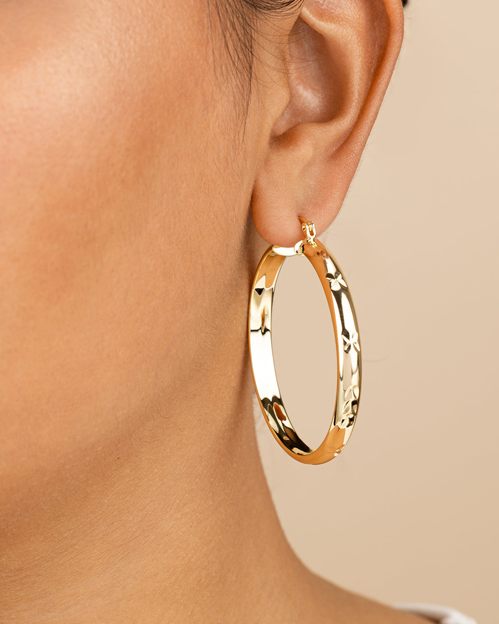 Tanner Polished Statement Hoop Earrings