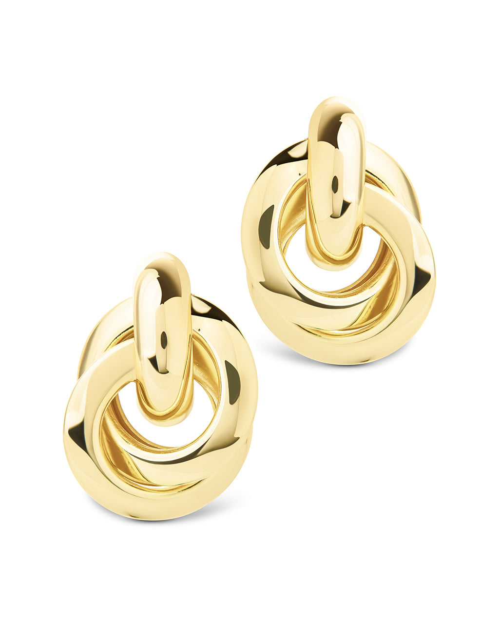Ashton Layered Door Knocker Stud Earrings