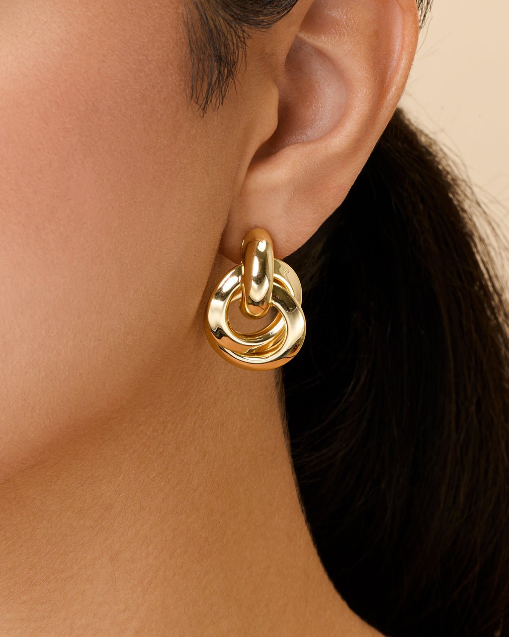 Ashton Layered Door Knocker Stud Earrings - Sterling Forever