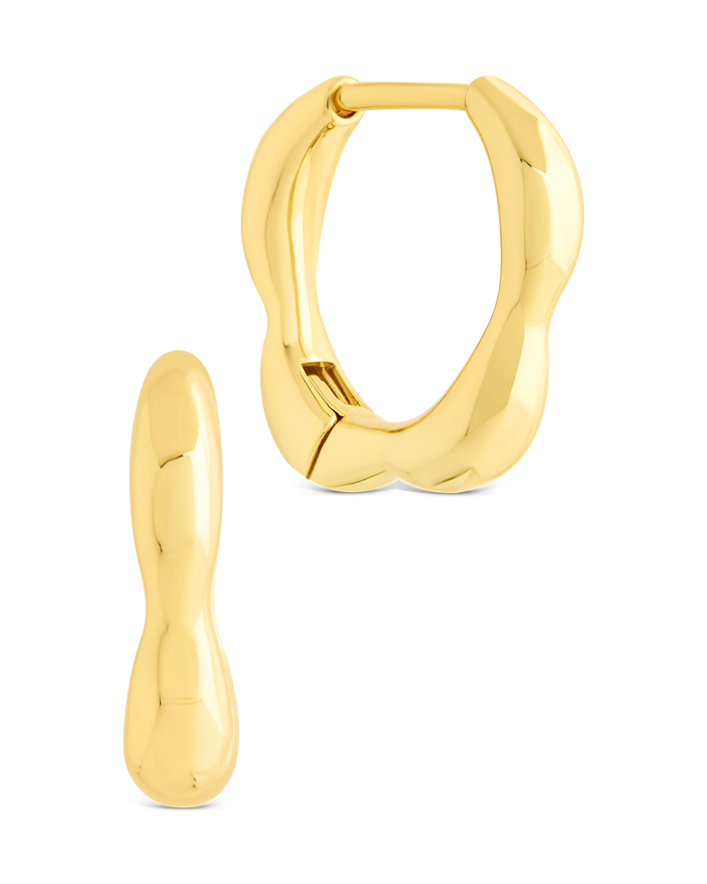 Aileen Polished Molten Micro Hoops