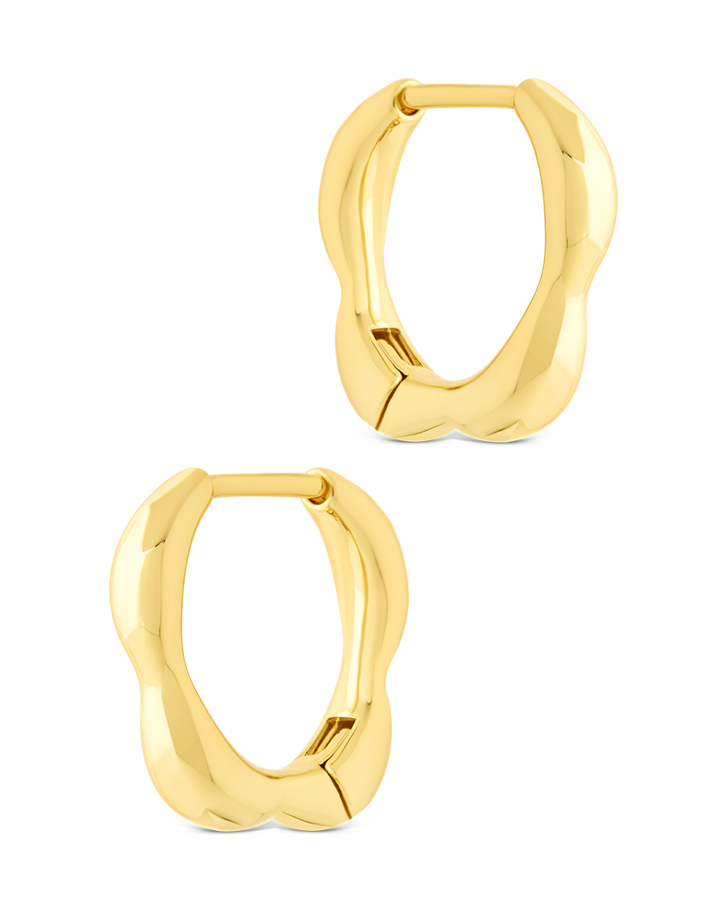 Aileen Polished Molten Micro Hoops