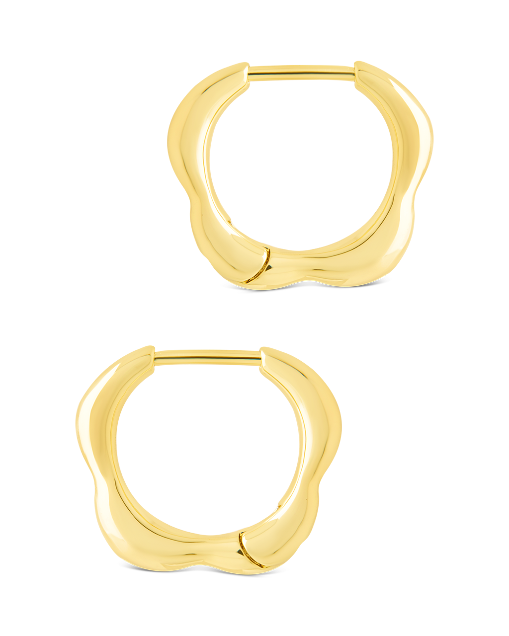 Aileen Polished Molten Micro Hoops