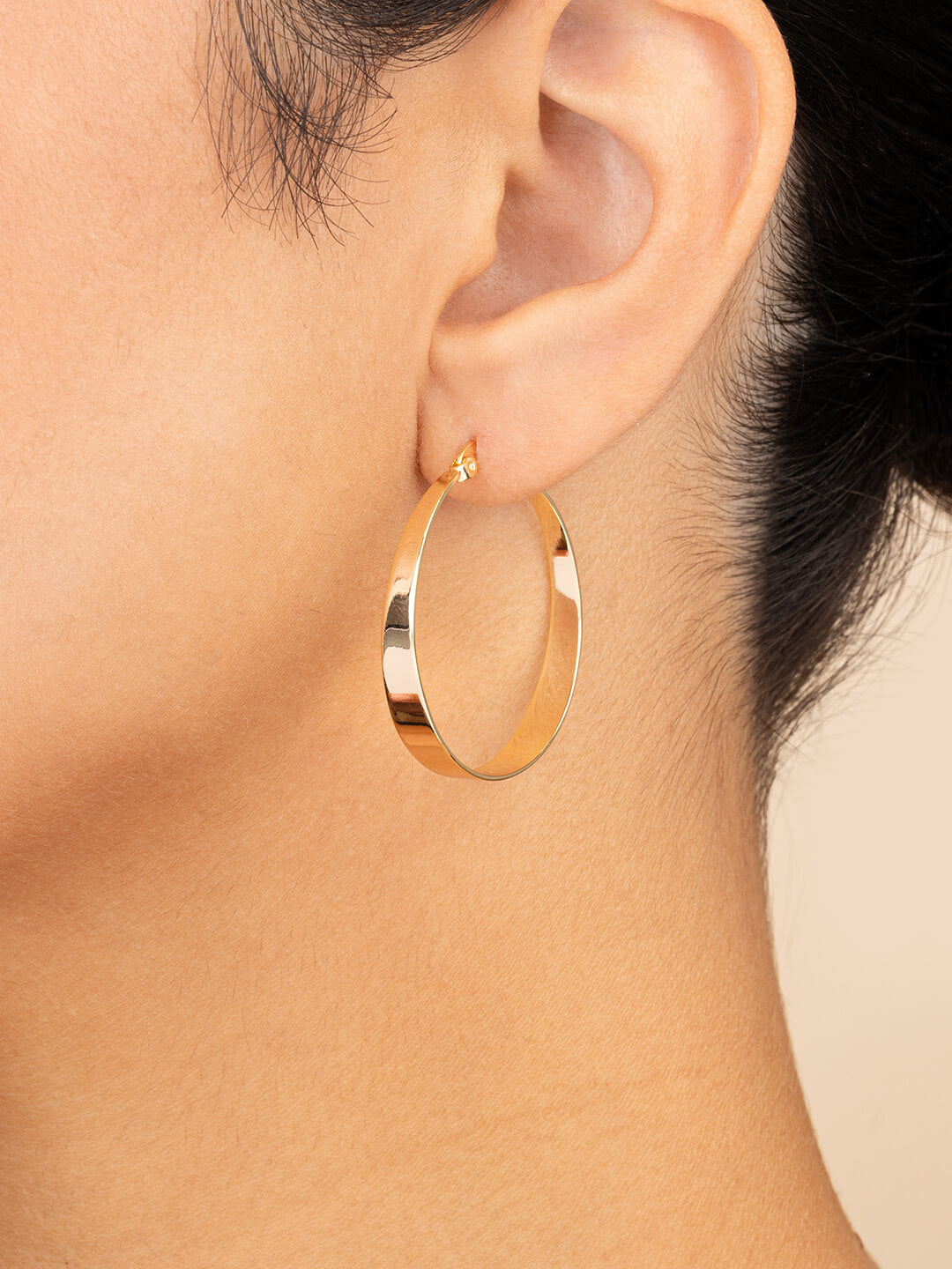 Henrietta Graduated Polished Hoop Earrings