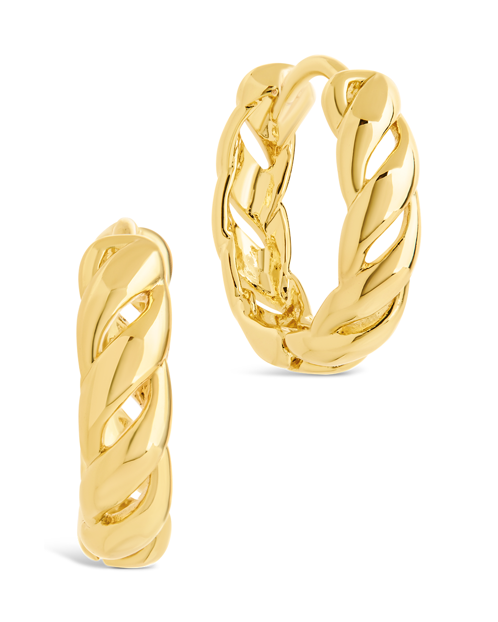 Aurelia Polished Hollow Twisted Hoop