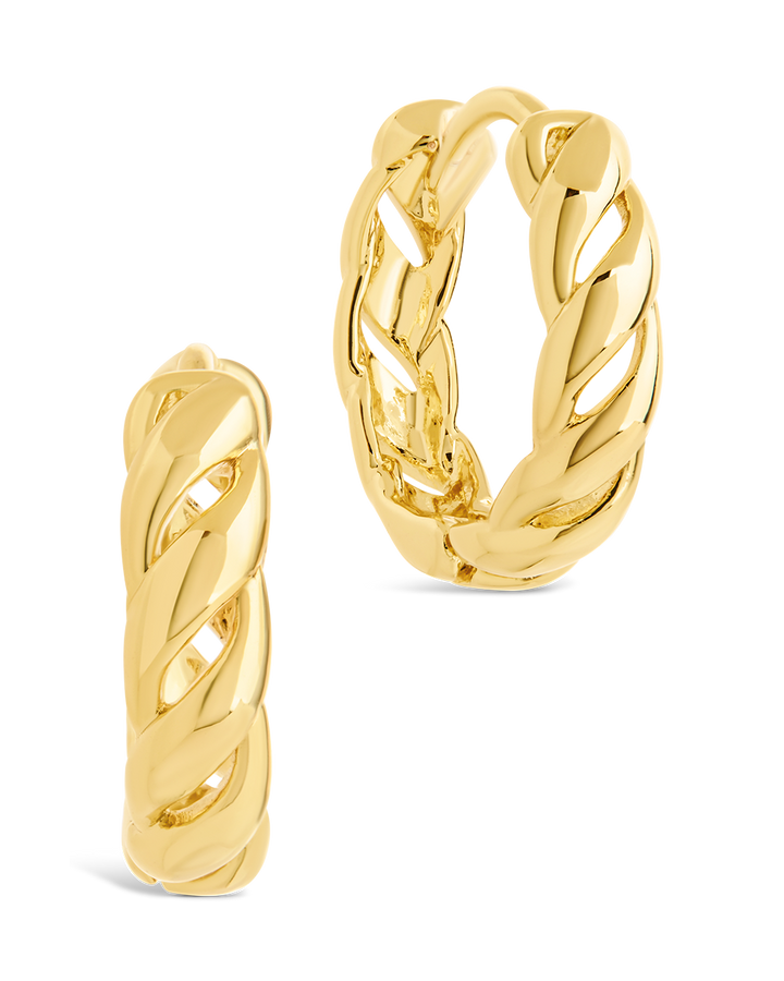 Aurelia Polished Hollow Twisted Hoop