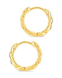 Aurelia Polished Hollow Twisted Hoop