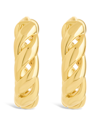 Aurelia Polished Hollow Twisted Hoop