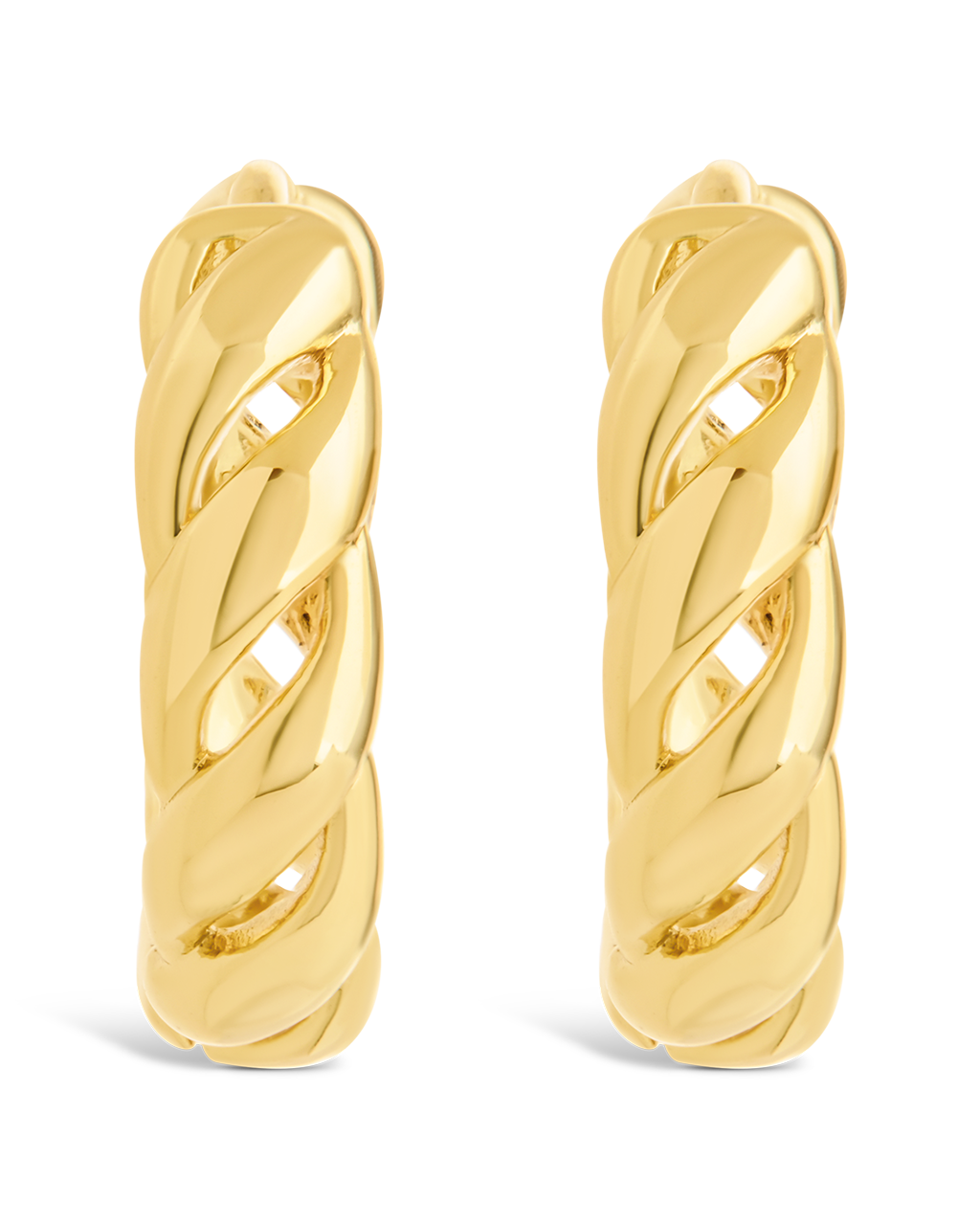Aurelia Polished Hollow Twisted Hoop