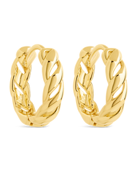 Aurelia Polished Hollow Twisted Hoop
