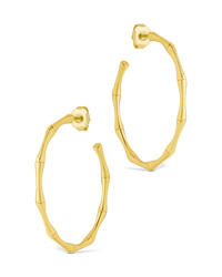 Delphina Circular Texturized Hoop Earrings