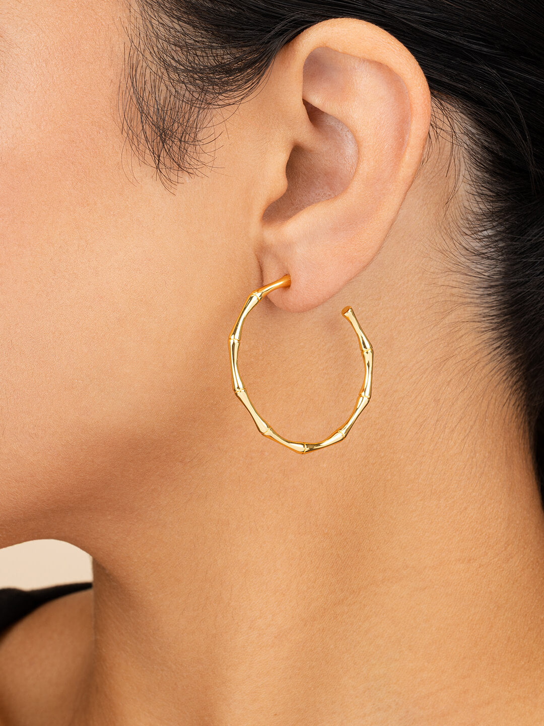 Delphina Circular Texturized Hoop Earrings