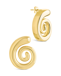 Celestia Swirl Stud Earrings