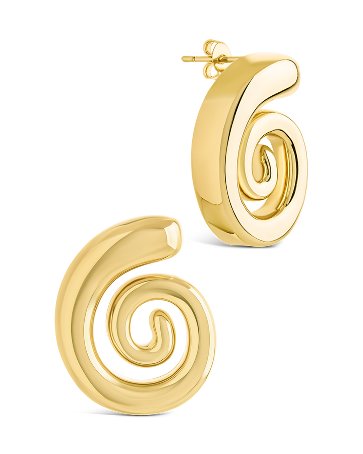 Celestia Swirl Stud Earrings