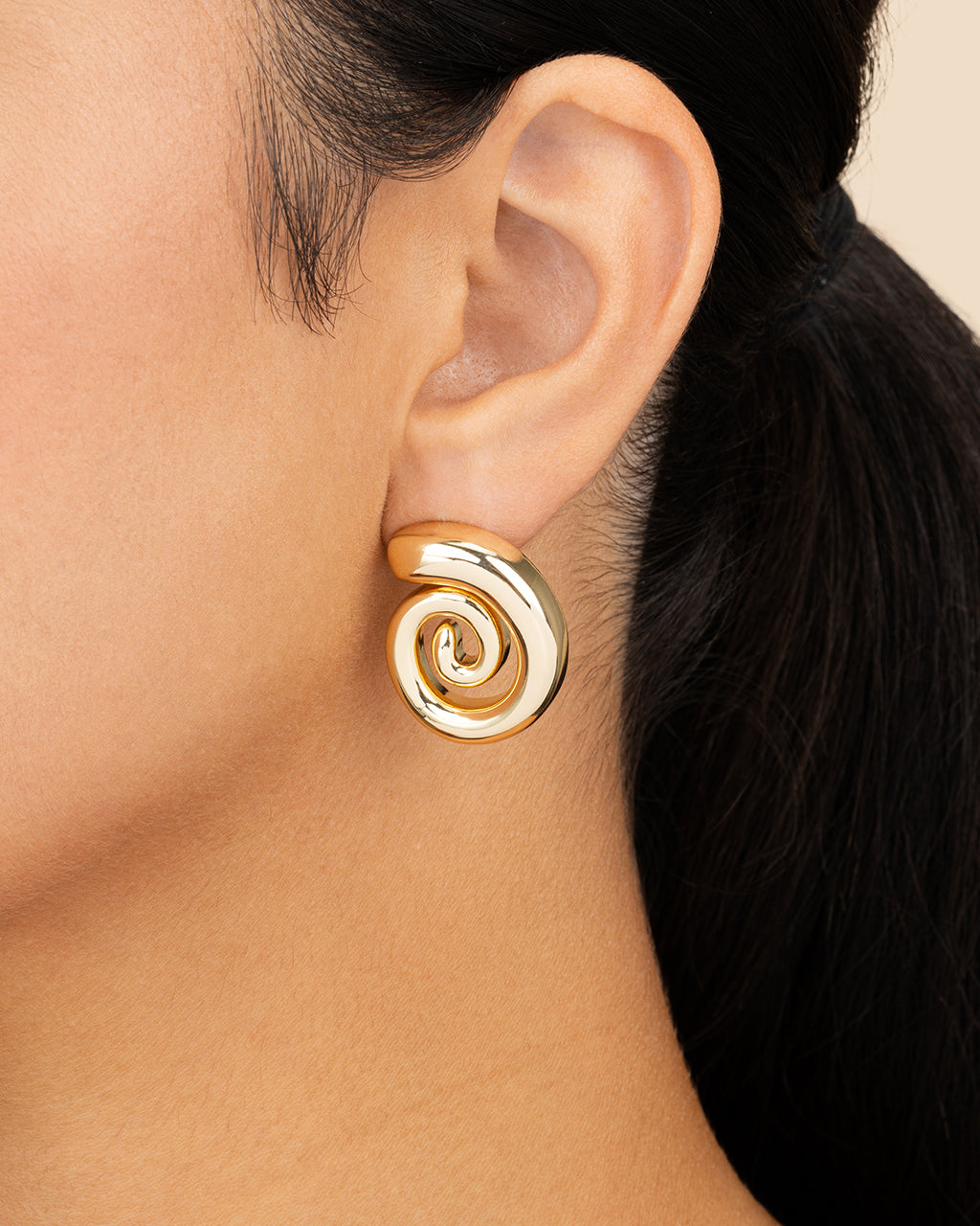 Celestia Swirl Stud Earrings