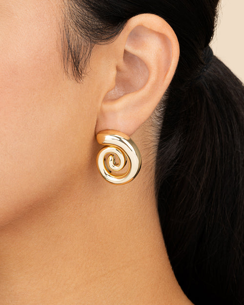 Celestia Swirl Stud Earrings