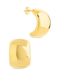 Noelle Bold Smooth Hoop Earrings