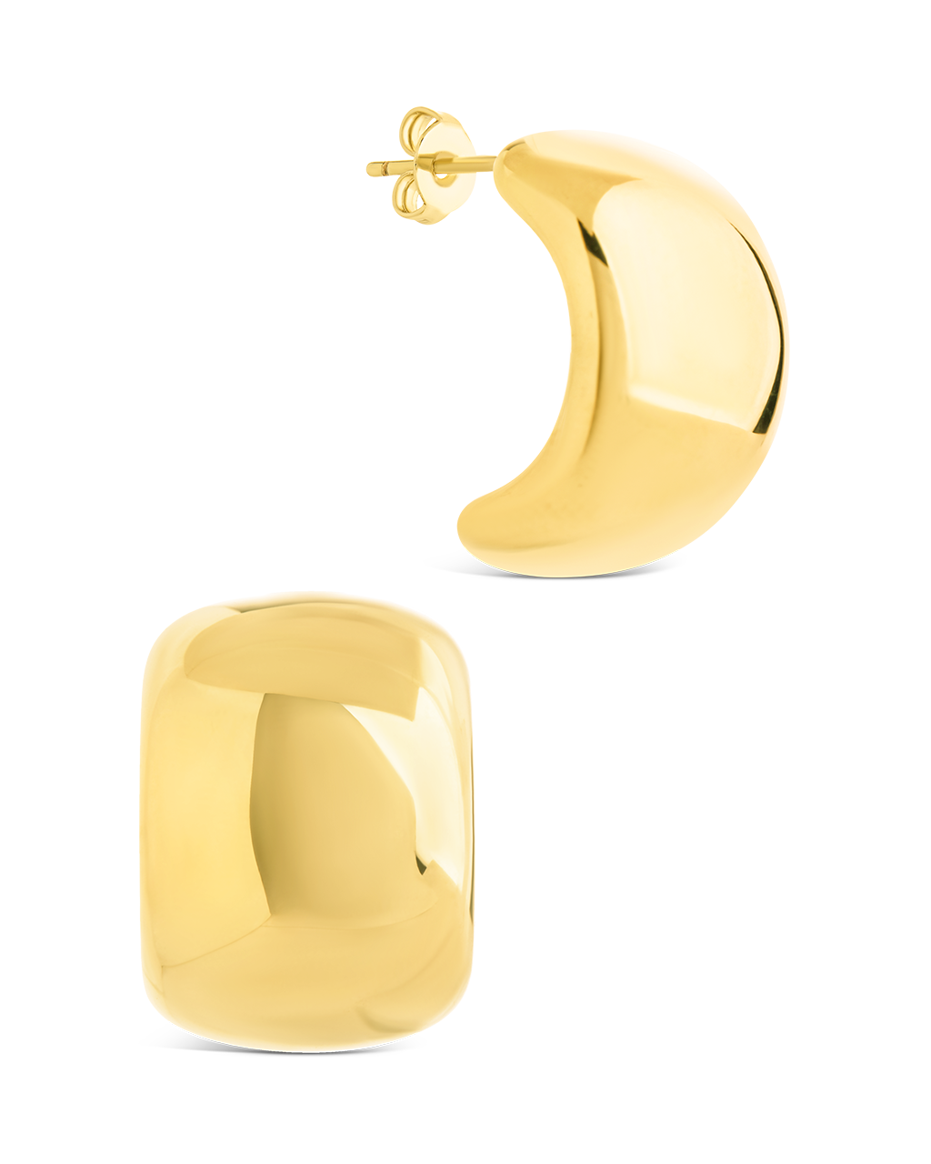 Noelle Bold Smooth Hoop Earrings