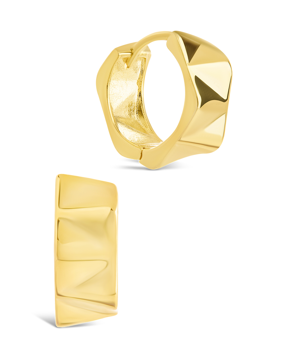 Ginevra Bolt Luxe Hoop Earrings