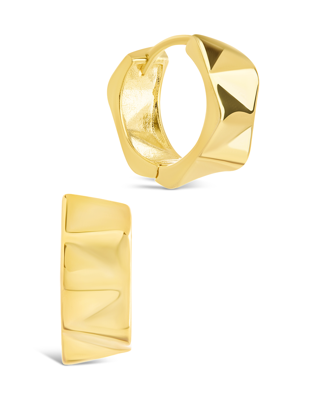 Ginevra Bolt Luxe Hoop Earrings