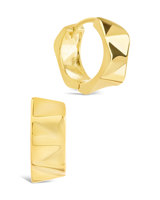 Ginevra Bolt Luxe Hoop Earrings