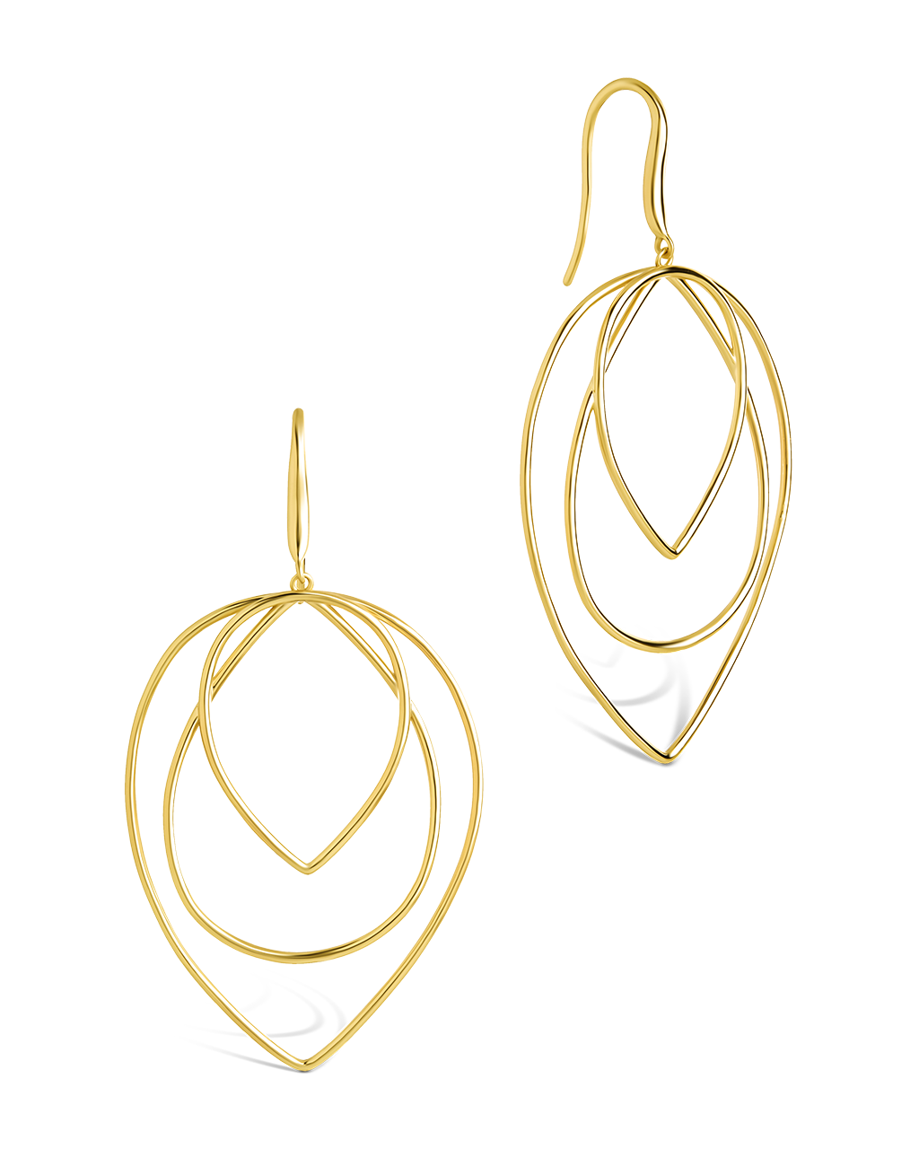 Sharon Layered Teardrop Dangle Earrings