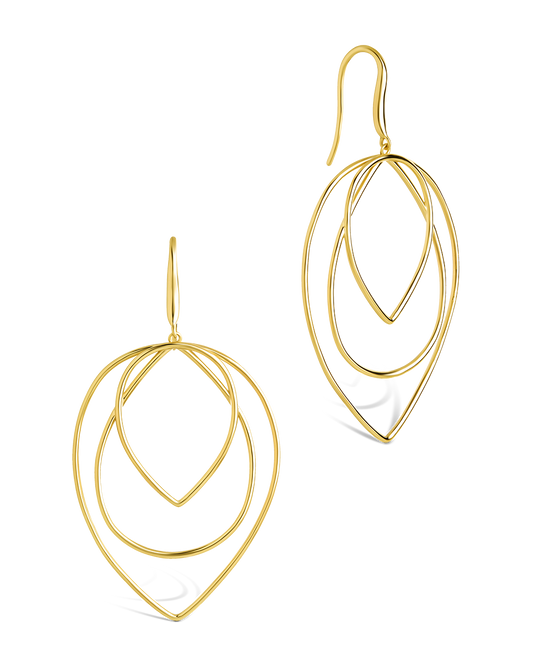 Sharon Layered Teardrop Dangle Earrings