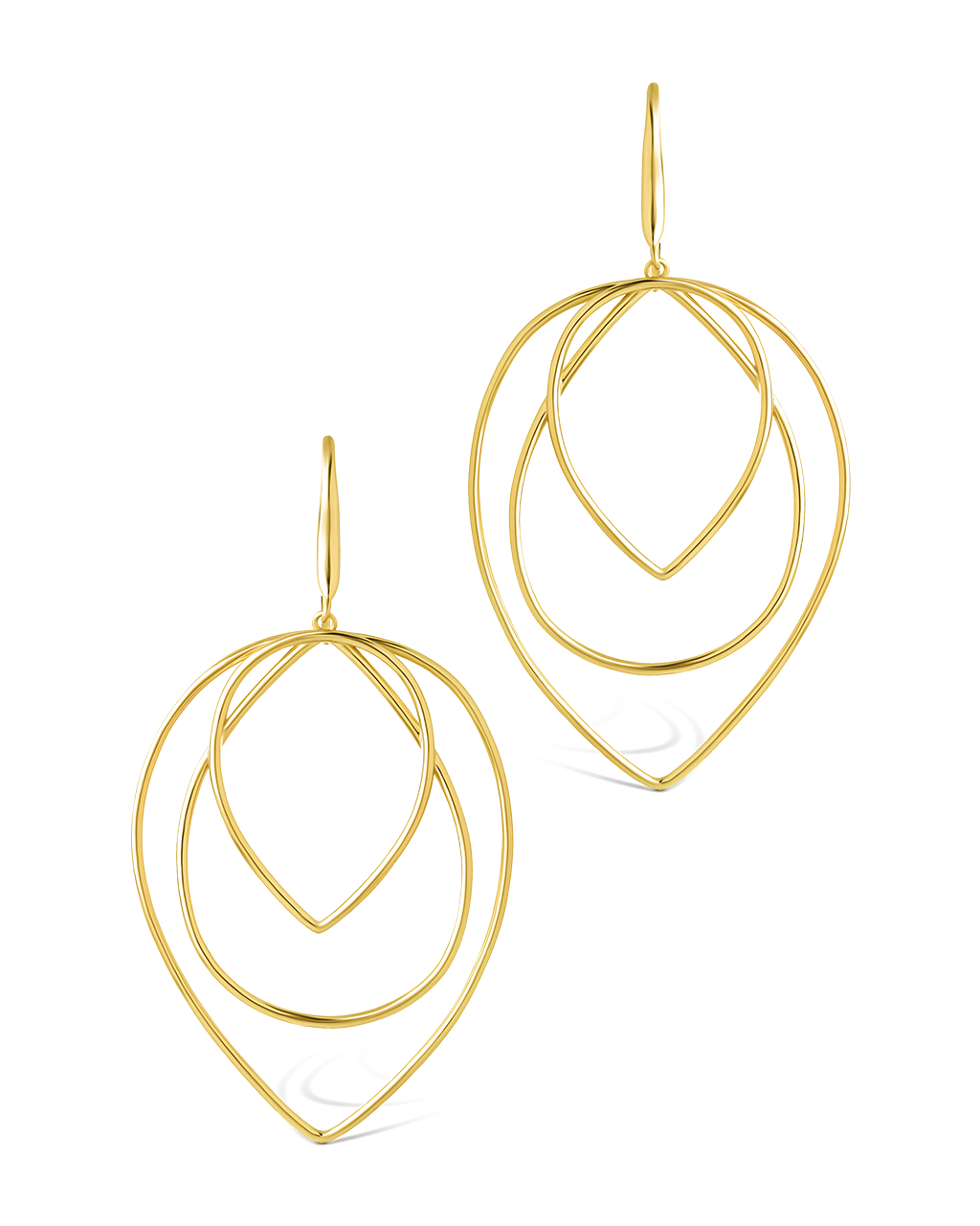 Sharon Layered Teardrop Dangle Earrings