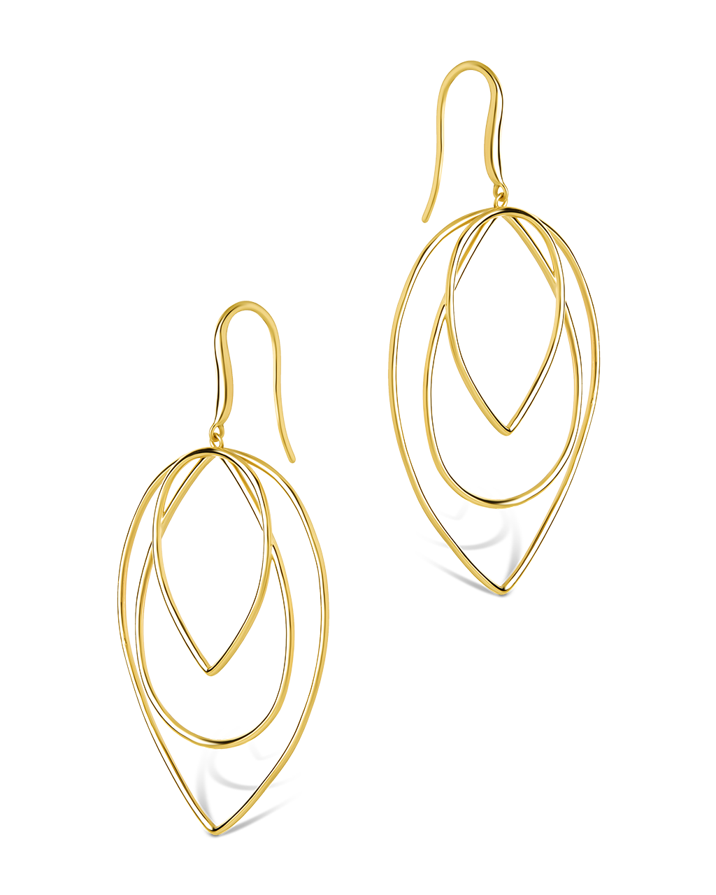 Sharon Layered Teardrop Dangle Earrings
