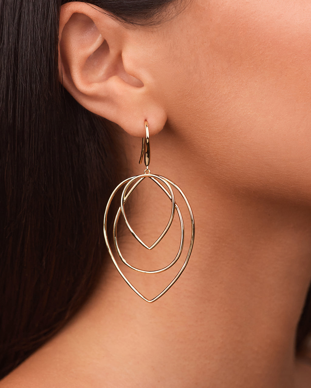 Sharon Layered Teardrop Dangle Earrings