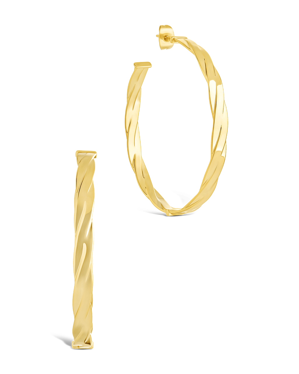 Temperance Braided Hoops - Sterling Forever