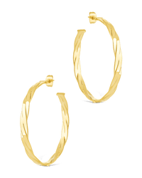Temperance Braided Hoops - Sterling Forever