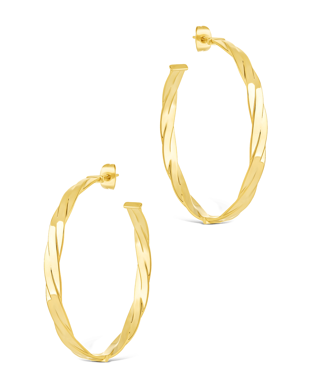 Temperance Braided Hoops - Sterling Forever