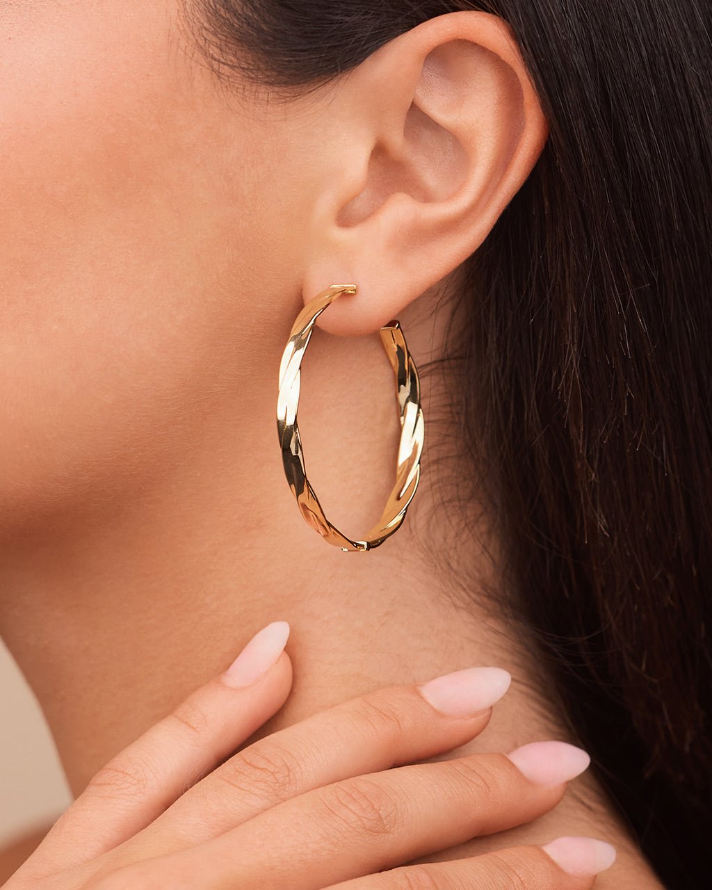 Temperance Braided Hoops - Sterling Forever